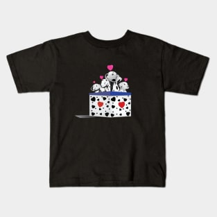 Puppy Dalmatian Valentine Kids T-Shirt